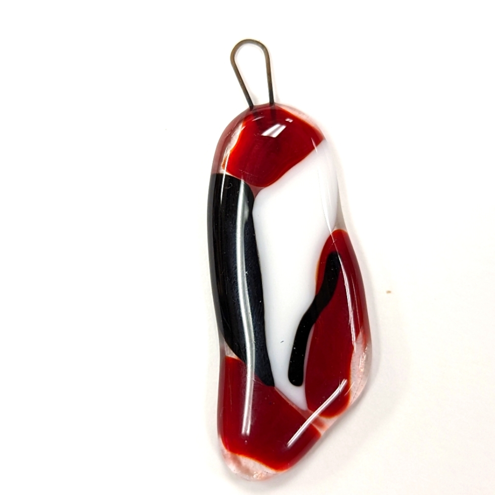 Fused glass pendant handmade